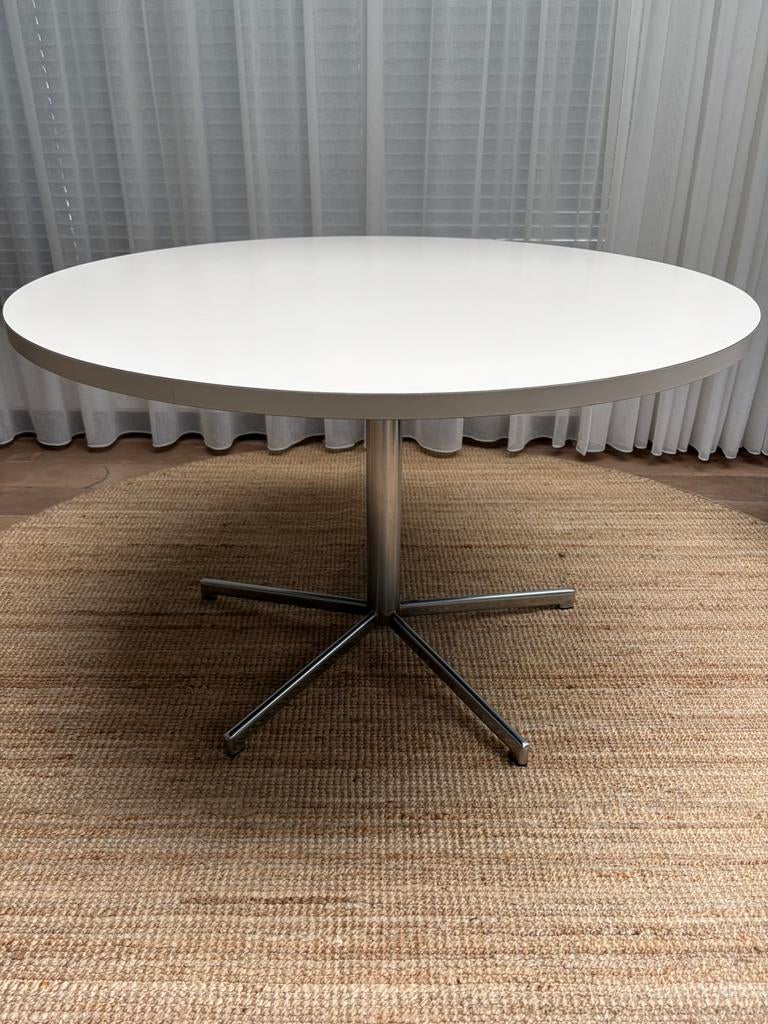 Ronde eettafel, Huis en Inrichting, Tafels | Eettafels, Ophalen, Zo goed als nieuw, Rond, 100 tot 150 cm