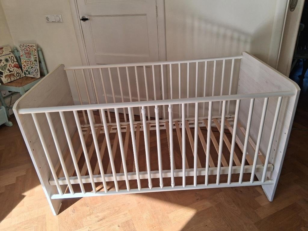 Kinderbed, Kinderen en Baby's, Ophalen, Gebruikt, 140 tot 160 cm, Lattenbodem