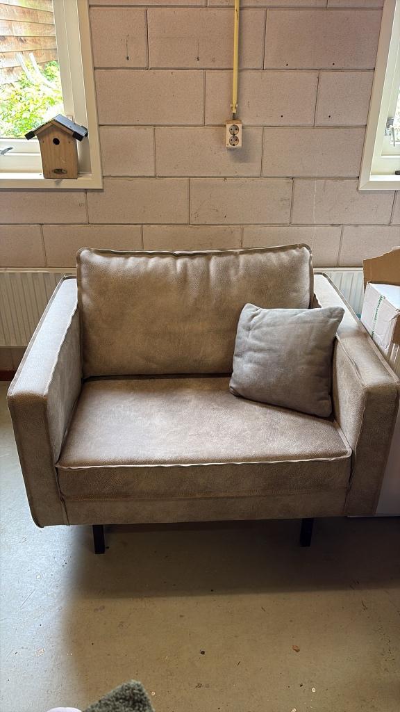 Fateuil, Ophalen, 100 tot 125 cm, Leer, 75 tot 100 cm