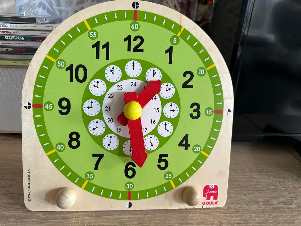 Houten Kinder Leerklok - Jumbo Goula, Ophalen, Gebruikt, Rekenen