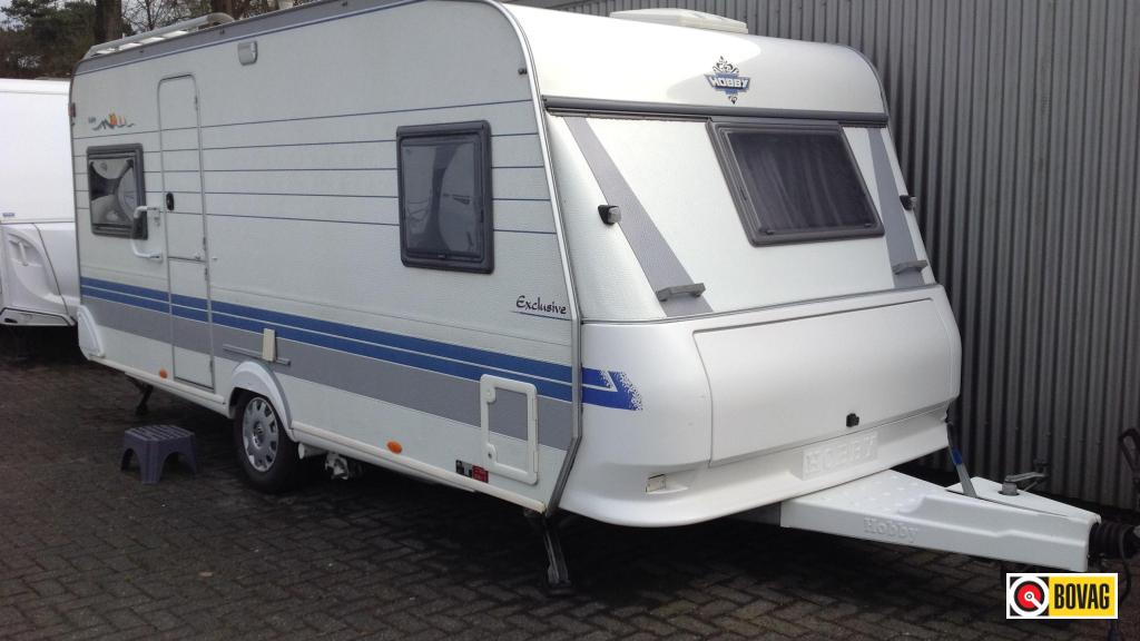 Hobby Exclusive 495 UFE, Caravans en Kamperen, Caravans, tot en met 4, 1000 - 1250 kg, Rondzit, Hobby, Frans bed, Overige typen