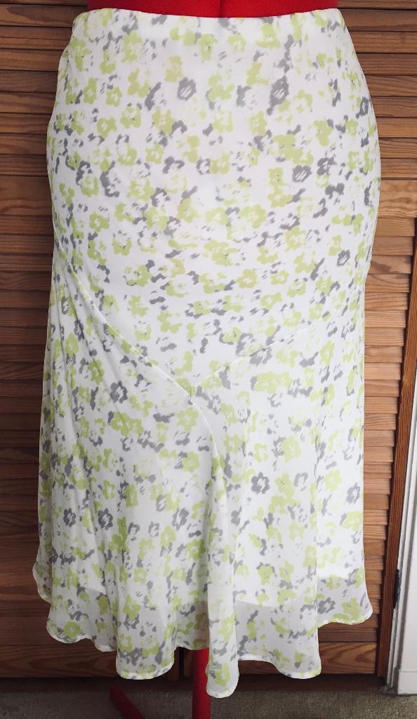 Marks & Spencer limoen/grijs gevoerde rok  maat 46/48, Overige kleuren, Maat 46/48 (XL) of groter, Ophalen of Verzenden, Zo goed als nieuw