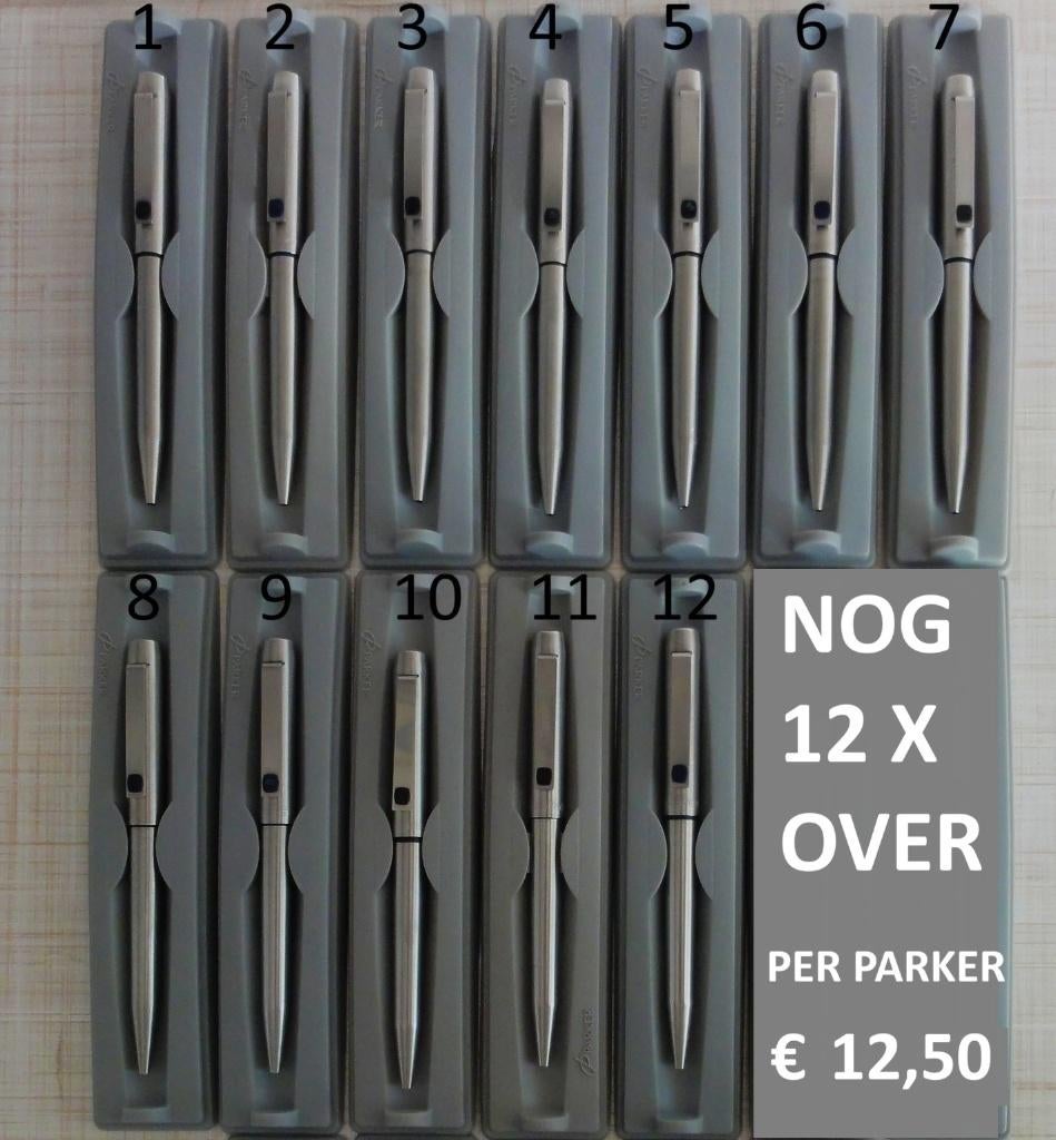 12 X PARKER 25 BALPEN NU PER STUK VOOR, Verzamelen, Pennenverzamelingen, Ophalen of Verzenden, Zo goed als nieuw, Balpen, Parker