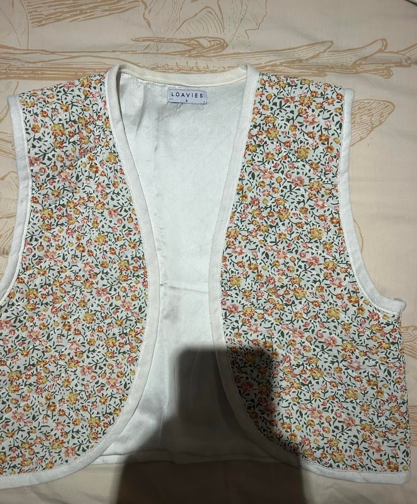 Leuke gilet van Loavies, Wit, Ophalen of Verzenden, Zo goed als nieuw, Maat 36 (S)