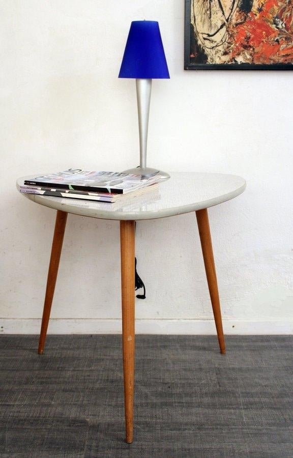 Jaren 50 bijzettafel vintage hoektafel - mid century design, Ophalen