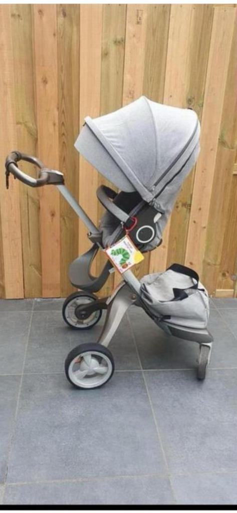 Stokke kinderwagen (grijs), Gebruikt, Combiwagen, Verstelbare duwstang, Ophalen