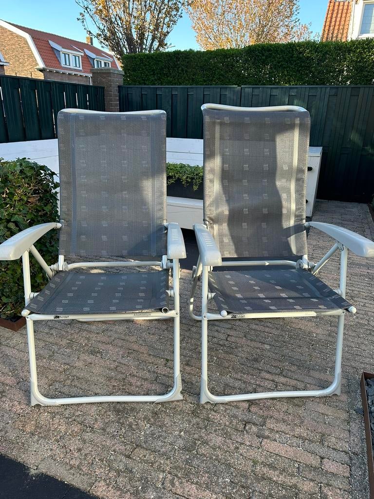 2 Dukdalf aluminium 8standenstoel, Ophalen, Zo goed als nieuw, Campingstoel