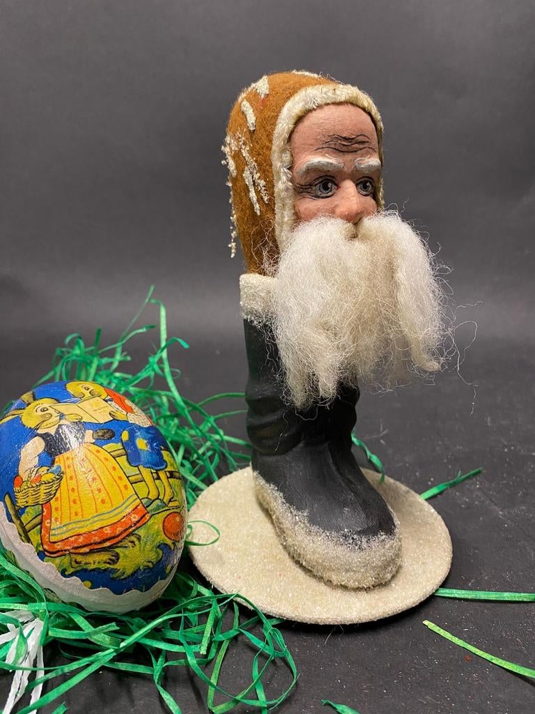 Antieke candy container kerstman, Antiek en Kunst, Verzenden