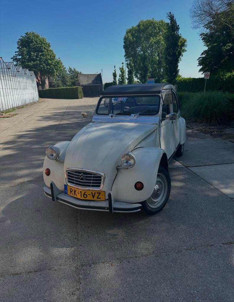 Citroën 2CV 0.6 Spec S6 1987 Wit, Auto's, Voorwielaandrijving, 602 cc, 2CV, Wit