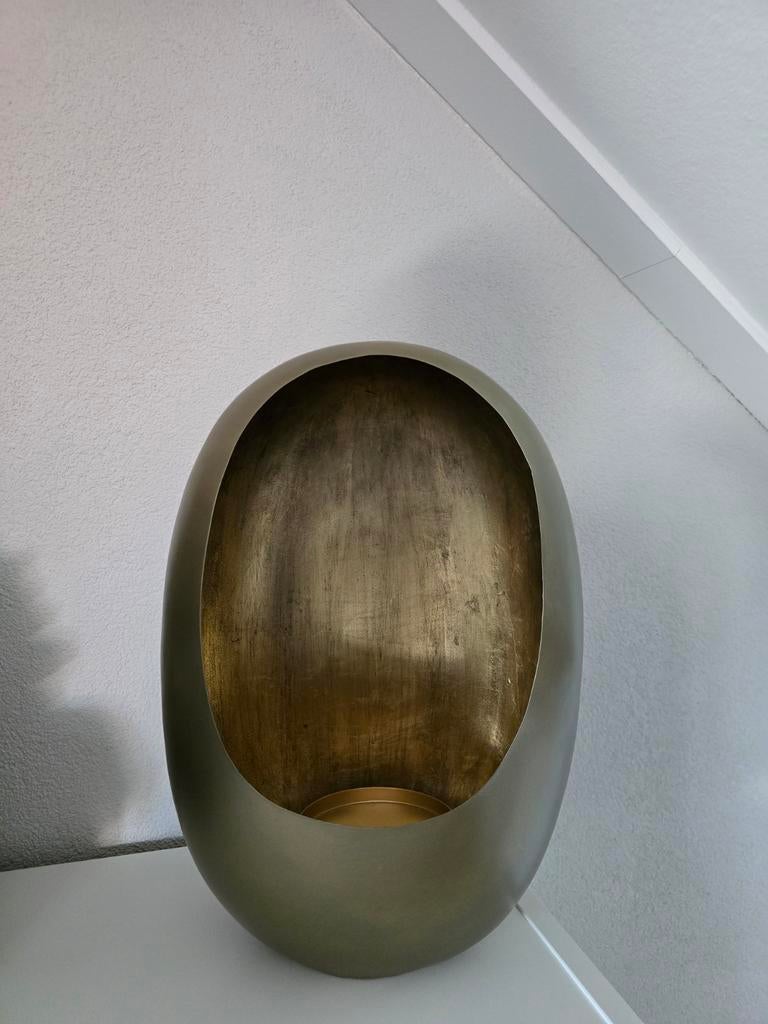 Richmond Egg Kandelaar Goud Windlicht, 25 tot 50 cm, Ophalen of Verzenden, Zo goed als nieuw, Metaal