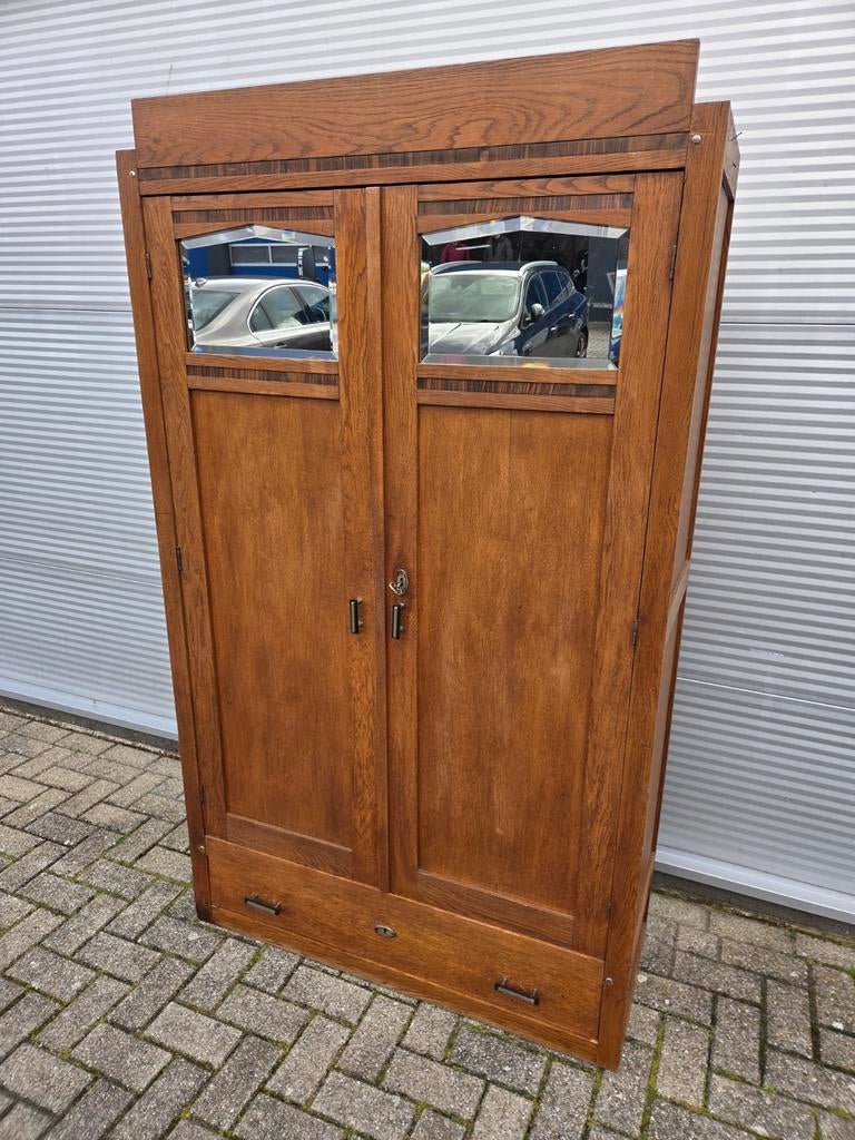 Art deco Amsterdamse school kast, legkast, Huis en Inrichting, Ophalen, Gebruikt, 100 tot 150 cm, 150 tot 200 cm