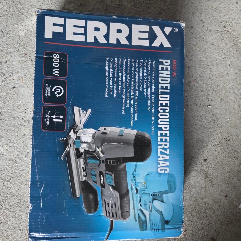Ferrex 800W Pendeldecoupeerzaag - Nieuw in doos, Ophalen of Verzenden