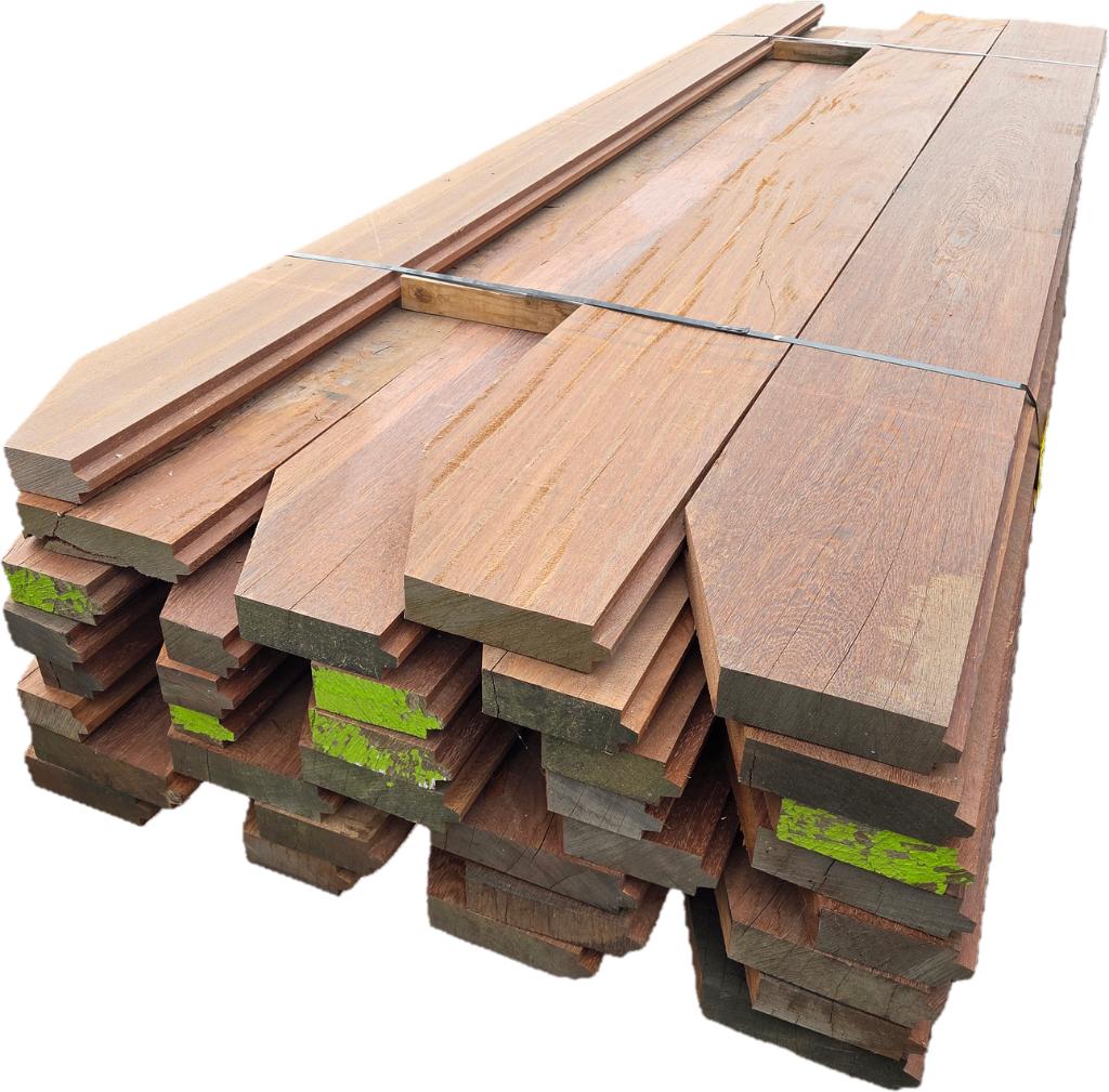 27.47 m2 Azobé hardhouten damwand 5 cm dik - nr: HP80