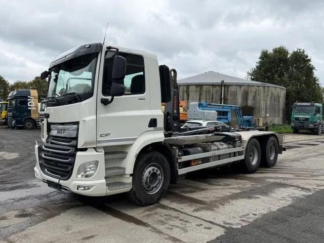 DAF CF 480 HAAKARM/ROLL-OFF TIPPER DK1132, Auto's, Automaat, Euro 6, Overige brandstoffen, Wit