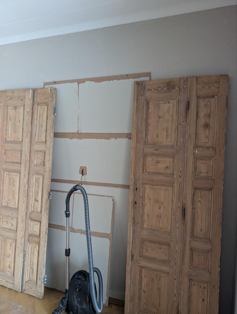 Antieke kastdeur paneel hoge deur oude, Doe-het-zelf en Verbouw, Deuren en Horren, Ophalen, Gebruikt, Binnendeur, 200 tot 215 cm