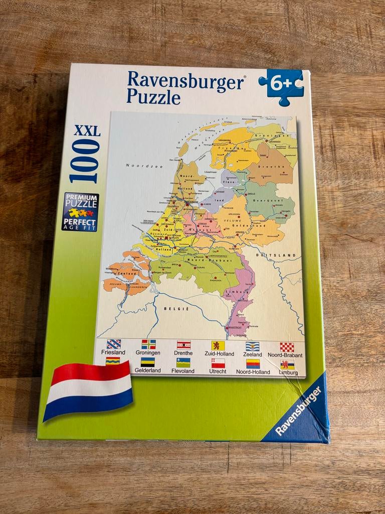 Ravensburger Puzzel Nederland 100 stukjes topografie 6+, Ophalen of Verzenden, Minder dan 500 stukjes, Nieuw, Legpuzzel