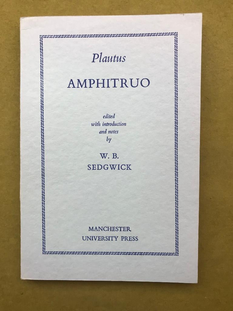 Plautus - Amphitruo, Gelezen, Ophalen of Verzenden, Plautus, Latijn
