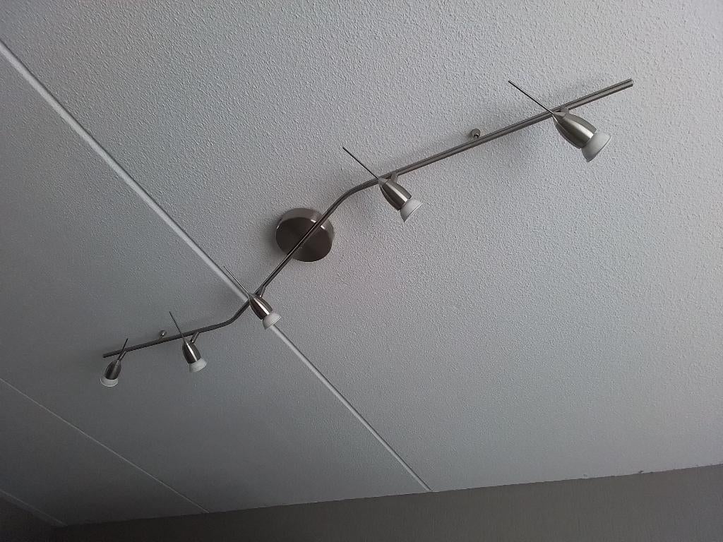 5 spots met lampen, Ophalen of Verzenden, Gebruikt, Metaal of Aluminium