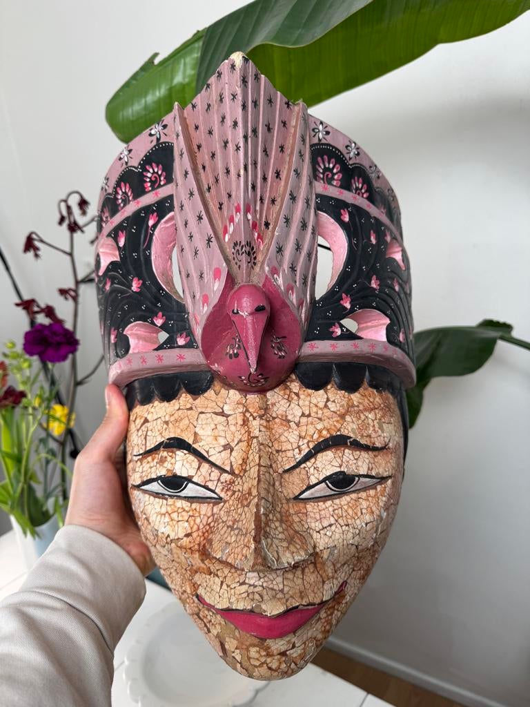 Decoratief masker uit Azië, Ophalen of Verzenden