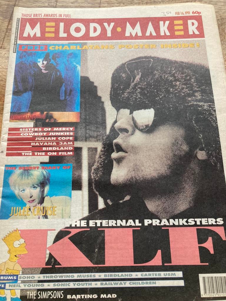 MELODY MAKER 1991 KLF Sisters Of Mercy COWBOY JUNKIES Soho, Ophalen of Verzenden, Muziek, Film of Tv
