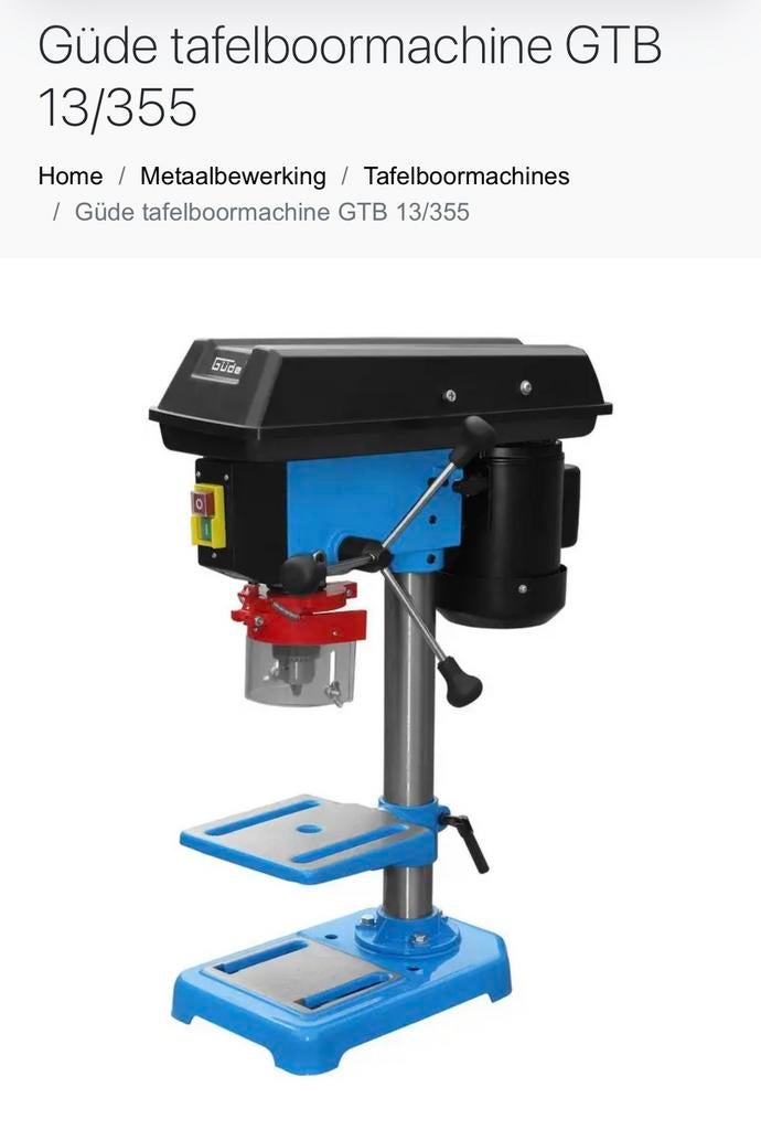 Tafel boormachine + slijp en schuur voor op de tafel, Ophalen of Verzenden, Zo goed als nieuw, Boormachine