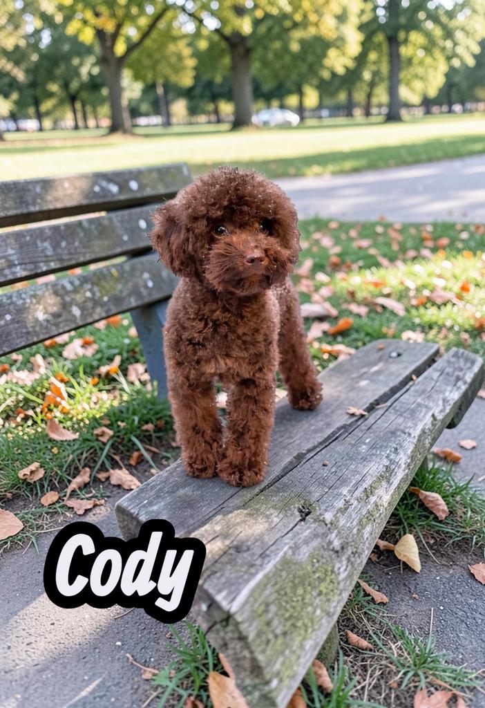 Toypoedel dekreu echte donkere choco cody met fci stamboom, Particulier, Reu, 1 tot 2 jaar, Buitenland