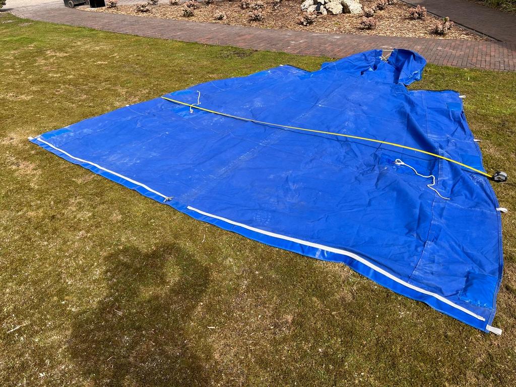 Groot kwaliteit op maat gemaakt dekzeil 360x305 cm, Ophalen, Gebruikt, 10 tot 15 m², Zeil