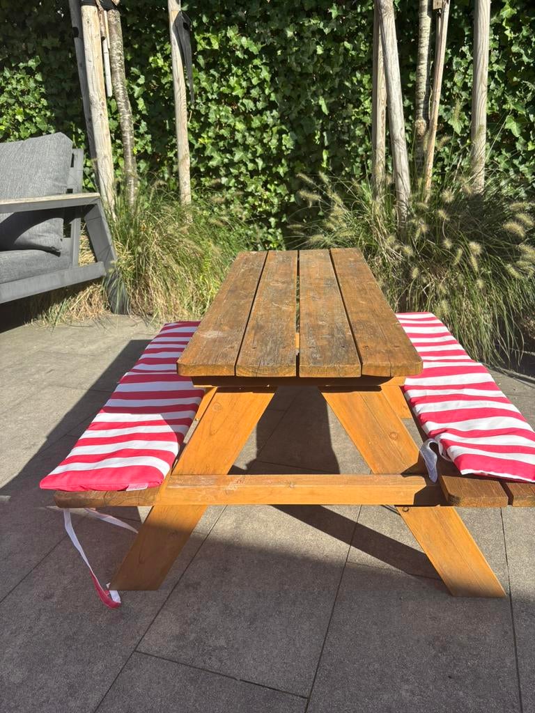 Picknicktafel (lidl), Tuin en Terras, Picknicktafels, Ophalen, Gebruikt, Rechthoekig, Hout
