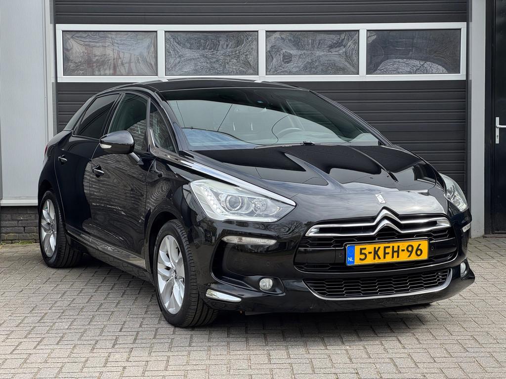 Citroen DS5 1.6 THP Business Executive Automaat, Pano, Camer, Gebruikt, Leder en Stof, Zwart, 1395 kg