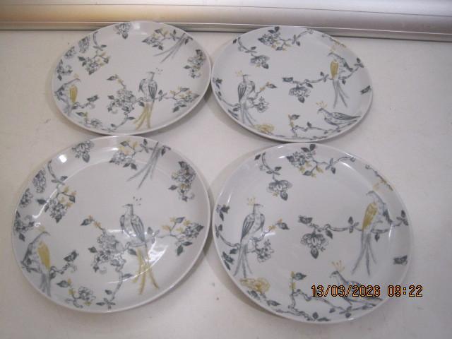 vivo peacock villeroy en boch borden 4x 21 cm (379), Huis en Inrichting, Keuken | Servies, Zo goed als nieuw, Bord(en), Overige stijlen