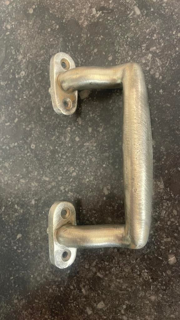 1x Deurgreep Antiek Jaren 30 Nikkel, Wehag Nicksil raamgreep, Ophalen of Verzenden