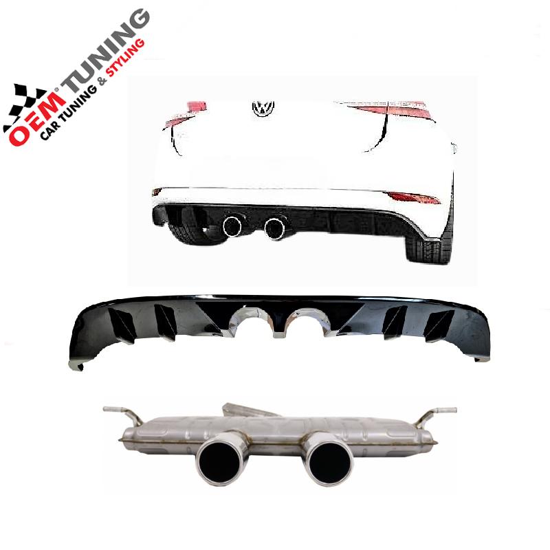 Diffuser + Uitlaat geschikt voor GOLF 7.5 | R20 LOOK | 17-20
