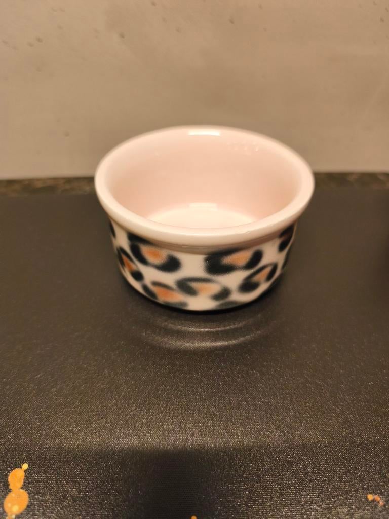 2 x For Pets Only Eetbakje - Roze Panterprint, Dieren en Toebehoren, Ophalen of Verzenden, Gebruikt