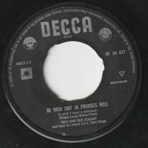 Trea v d Schoot (Trea Dobbs)- Ik Wou Dat Ik Prinses Was 1963, Ophalen, Gebruikt, Nederlandstalig, Single
