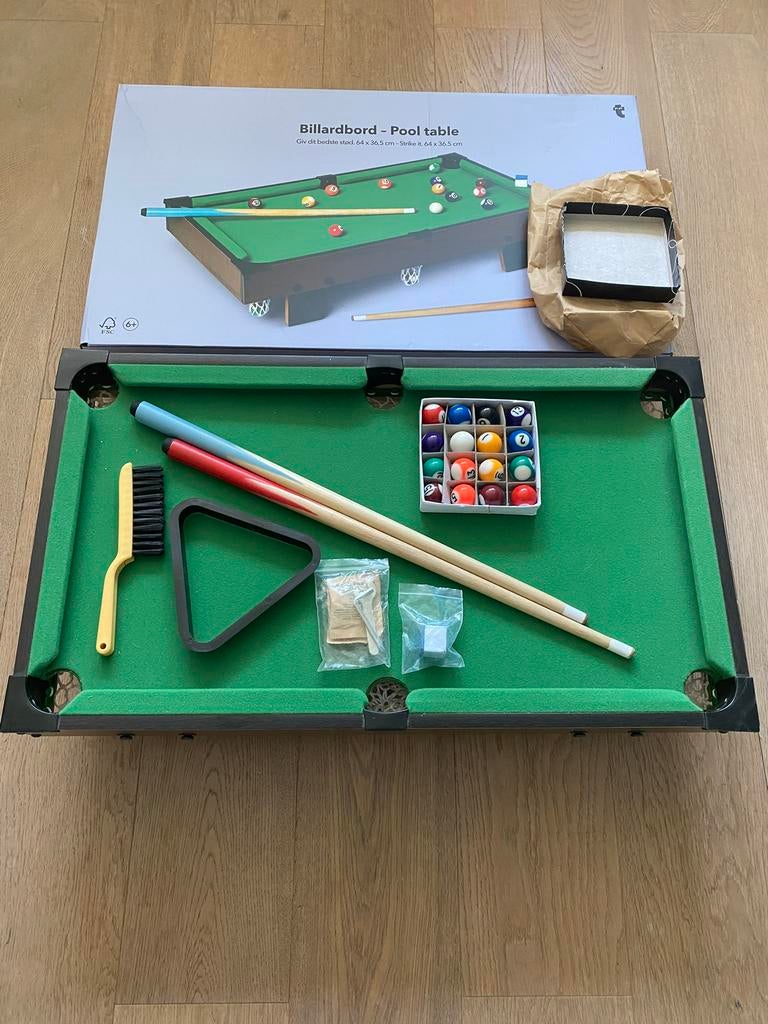 Flying tiger pooltafel biljart tafel kinderen, incl doos, Sport en Fitness, Biljarten en Poolen, Zo goed als nieuw, Overige typen