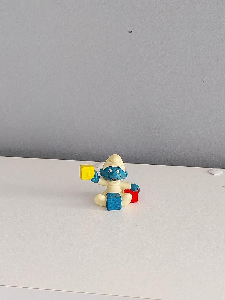 Smurfen. Smurf Baby met Blokken, met Blauw blokje!, Verzamelen, Smurfen, Ophalen of Verzenden, Zo goed als nieuw, Verschillende Smurfen