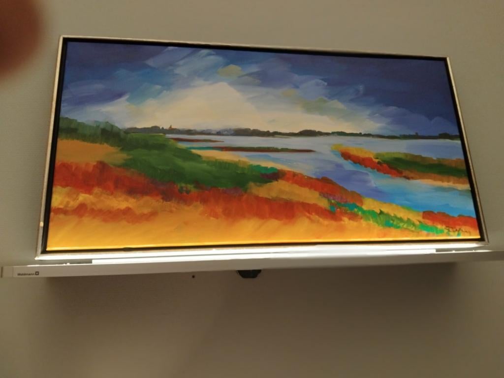 Schilderij met landschap, Antiek en Kunst, Kunst | Schilderijen | Abstract, Ophalen of Verzenden