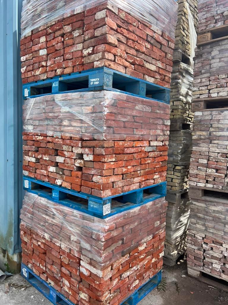 Oude rode handvorm Groninger 25x5 250M2, Ophalen of Verzenden, Zo goed als nieuw, Bakstenen