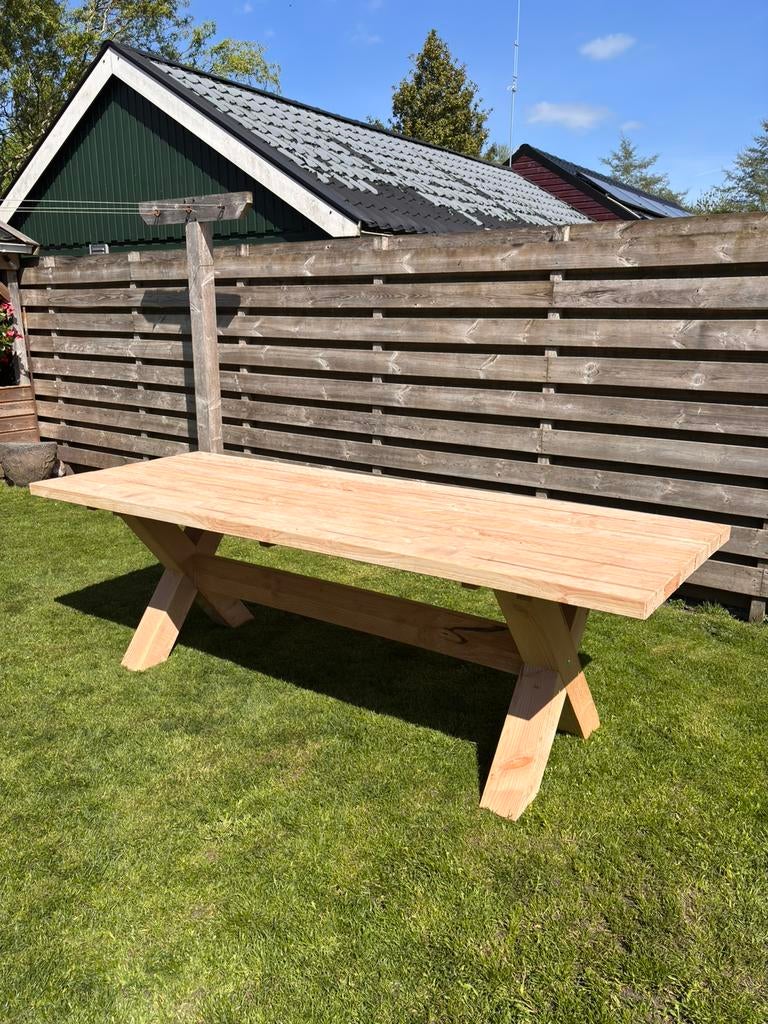 Robuste douglas tafel, Tuin en Terras, Tuintafels, Nieuw, Rechthoekig, Hout, Ophalen