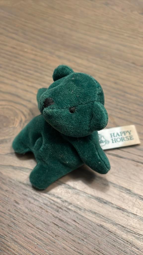 Happy Horse 1996 beertje beer knuffel groen, Kinderen en Baby's, Speelgoed | Knuffels en Pluche, Ophalen of Verzenden, Zo goed als nieuw