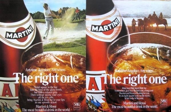 13 vintage advertenties reclames Martini Rossi drank 1967-81, Verzamelen, Ophalen of Verzenden, Gebruikt, Overige typen