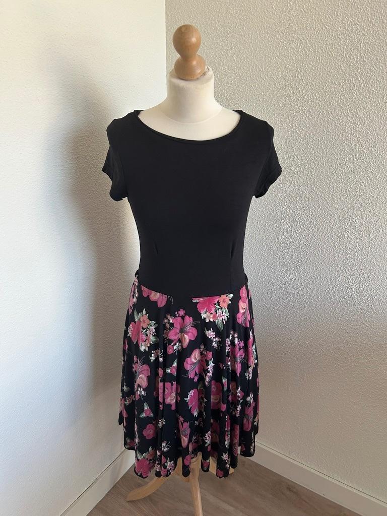 Pussy Deluxe maat M retro swing jurk 2223, Maat 38/40 (M), Pussy Deluxe, Pussy Deluxe, Zwart