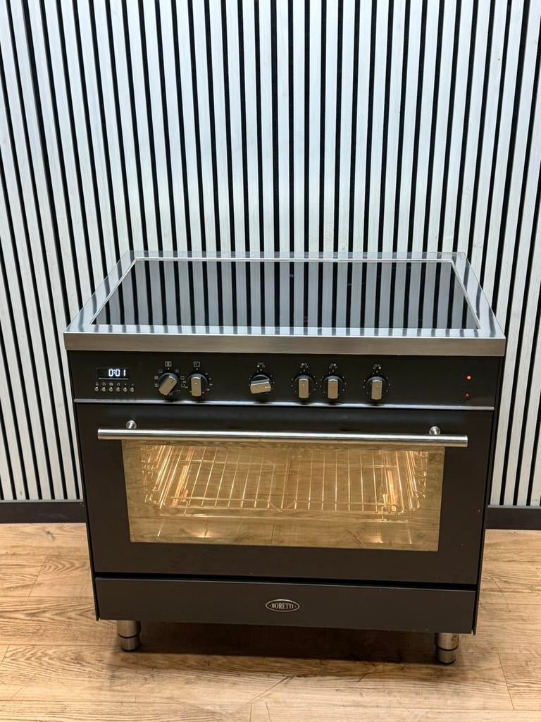 Luxe Boretti INDUCTIE Fornuis met 4 zones Incl. Afzuigkap 90, Witgoed en Apparatuur, Fornuizen, Fornello Esperta, Zo goed als nieuw