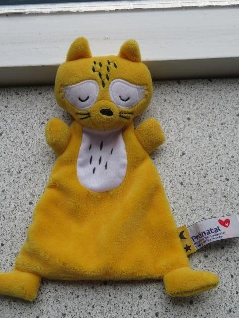 Knuffeldoekje geel wit velours vosje vos van Prenatal, Ophalen of Verzenden, Zo goed als nieuw, Overige typen