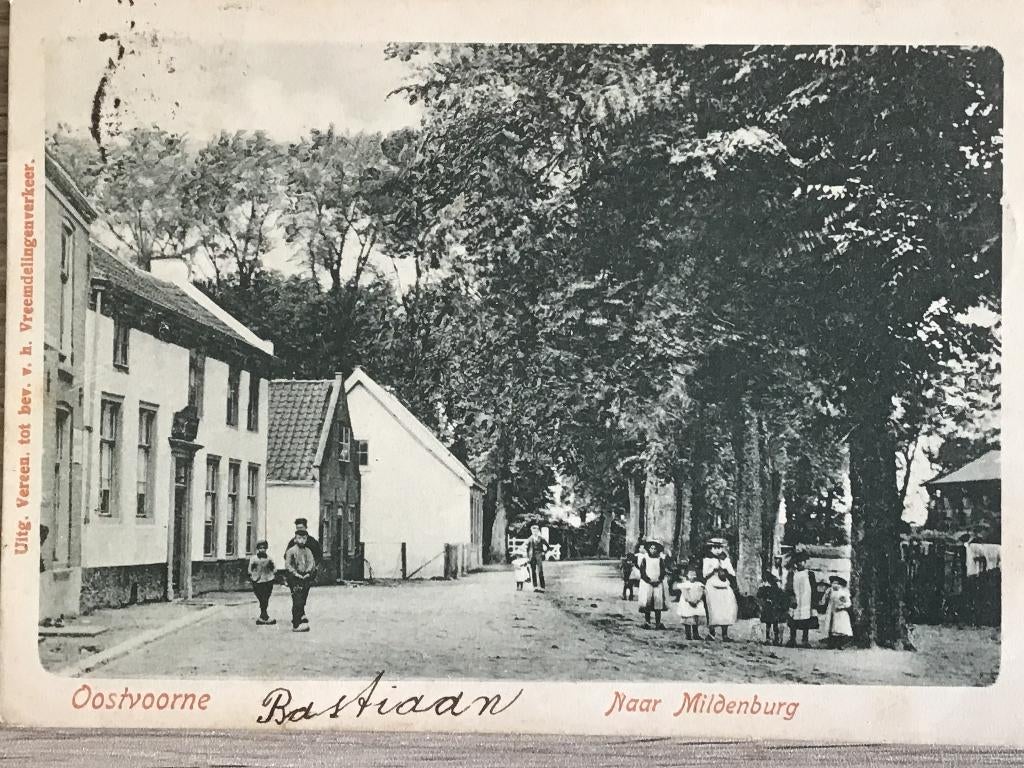 Oostvoorne naar Mildenburg 1903, Ophalen of Verzenden, Voor 1920, Gelopen, Zuid-Holland