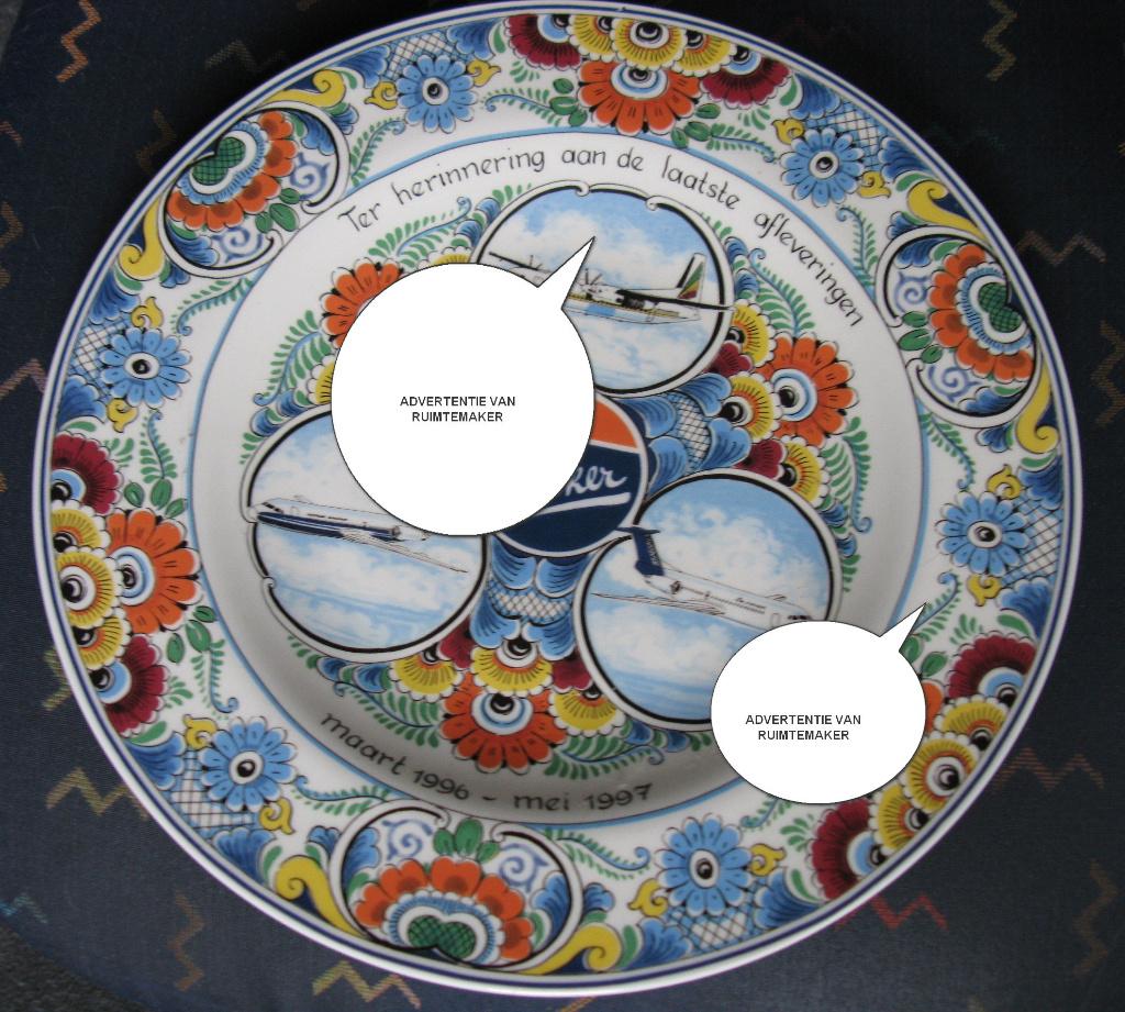 Fokker Bord Gedenkbord i.v.m. laatste afleveringen en/of mok, Verzamelen, Ophalen, Nieuw, Overige typen