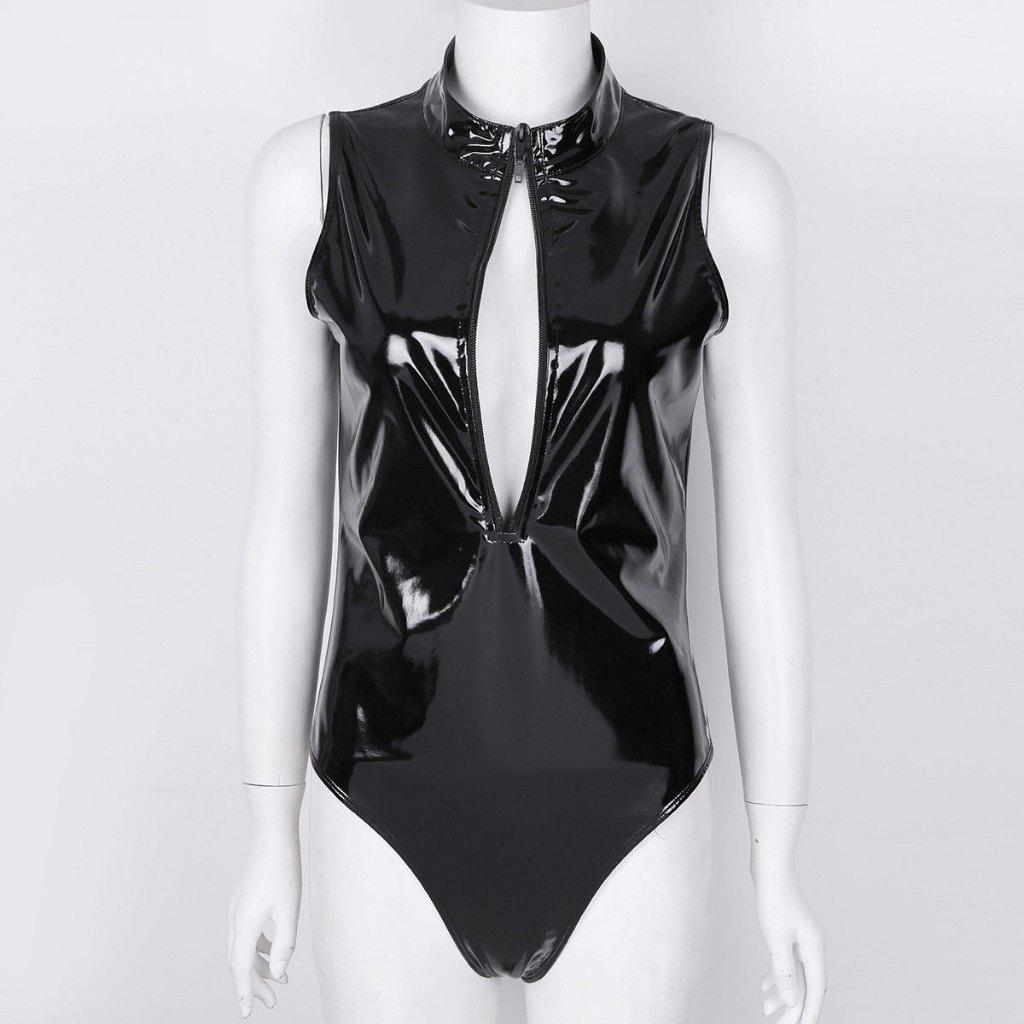 Catsuit romper wetlook bodysuit leren sexy dames vrouwen, Maat 38/40 (M), Verzenden, Nieuw, Overige thema's