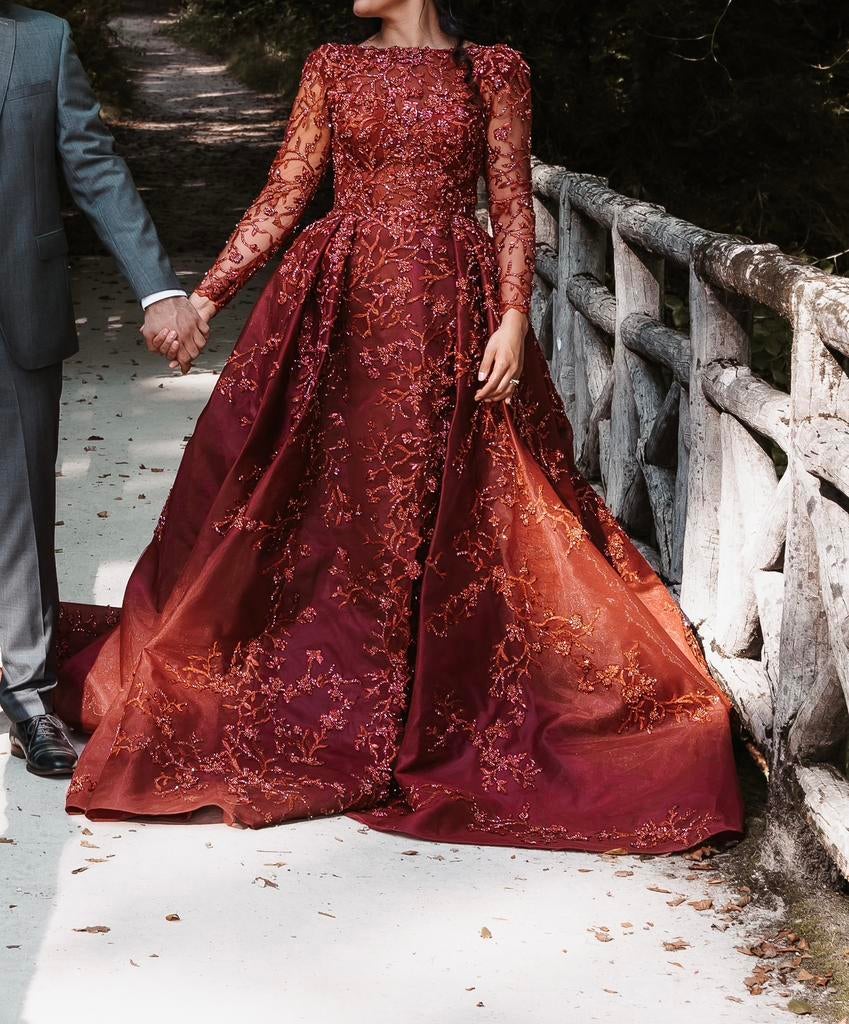 Hennajurk, Kleding | Dames, Trouwkleding en Trouwaccessoires, Ophalen of Verzenden, Zo goed als nieuw, Zwart, Accessoires