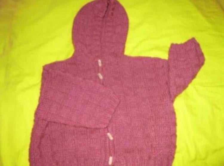 Mooi paars handmade vest ( houtje touwtje ), mt 92 98 104, Ophalen of Verzenden, Gebruikt, Meisje, Trui of Vest