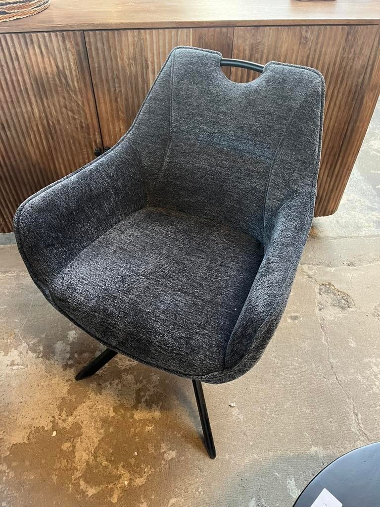 Magazijn leegverkoop draai-eetstoelen Odin stof antraciet, Ophalen, Overige kleuren, Nieuw, Info@wkhome.nl